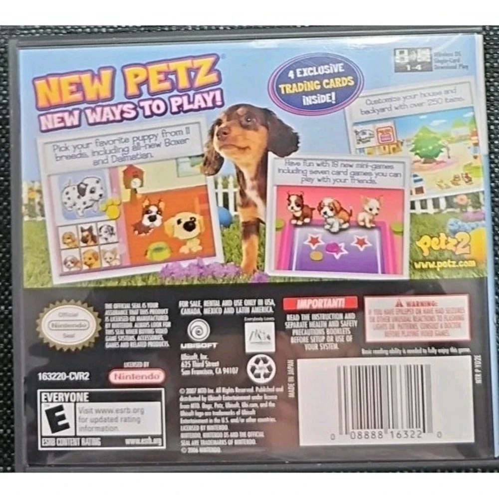 Petz Dogz 2 (Nintendo DS) No Manual/guide Or Trading Cards